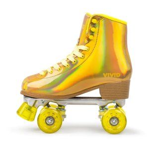 NEW Vivid Skates - Prisma Gold Holographic Roller Skates